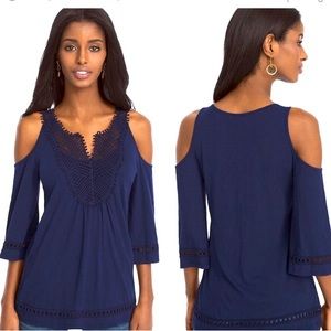 White House Black Market Cold Shoulder Top